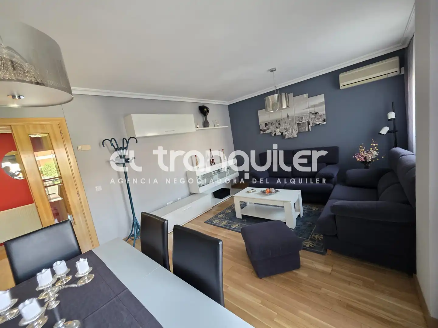 Sala de estar de Piso de alquiler en Madrid con Aire acondicionado, Parquet y Amueblado