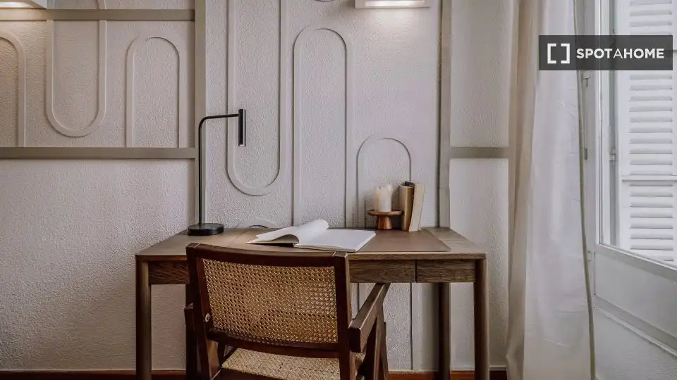 Comedor de Piso de alquiler en Madrid con Aire acondicionado, Calefacción y Amueblado