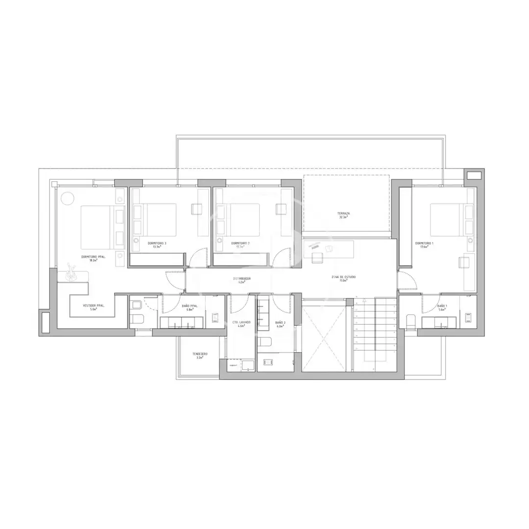 Casa aparellada amb piscina en venda a C. Tallín, imagen 60