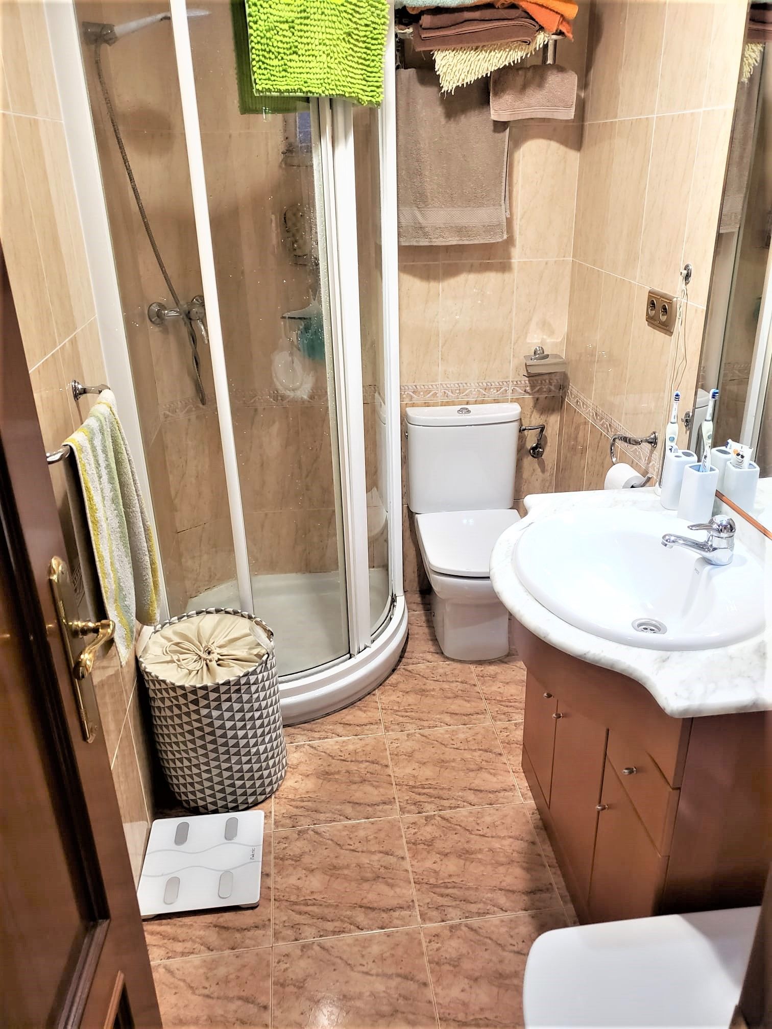 Bathroom of Country house to rent in Cáceres Capital  with Air Conditioner, Heating and Furnished