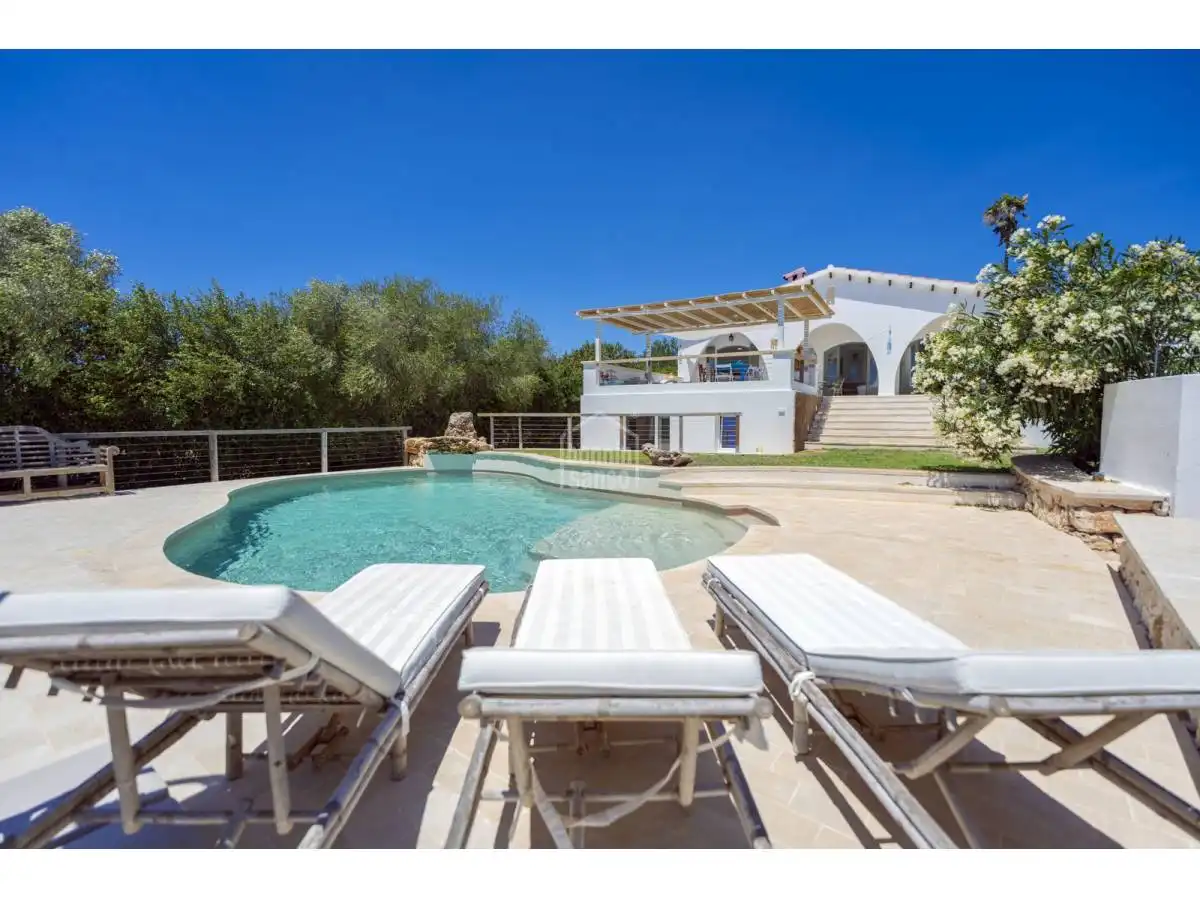 Piscina de Casa o chalet en venta en Sant Lluís con Jardín privado, Terraza y Piscina