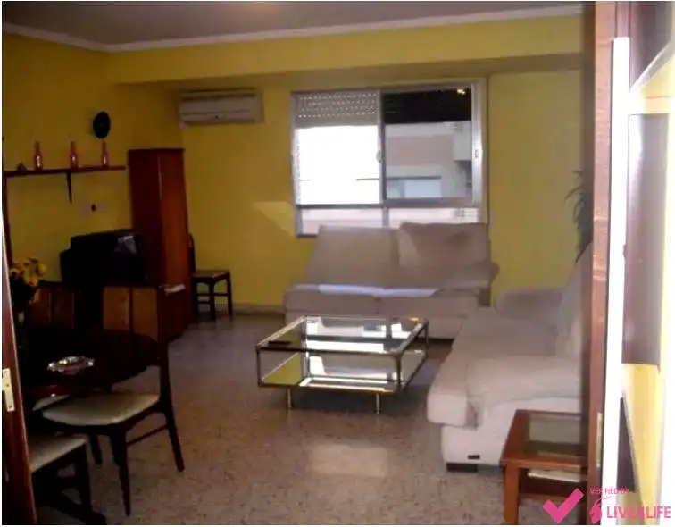 Wohnzimmer von Wohnung zur Miete in Valencia mit Klimaanlage, Heizung und Möbliert