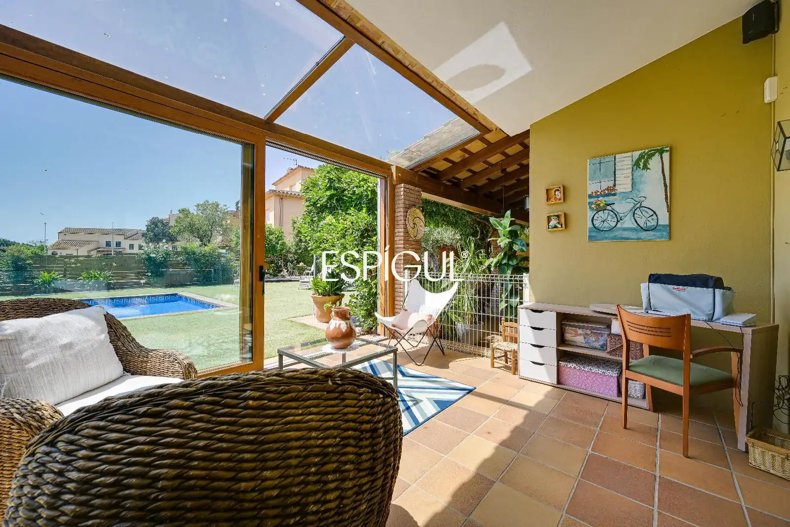 Jardín de Casa o chalet en venta en Mont-ras con Aire acondicionado, Calefacción y Parquet