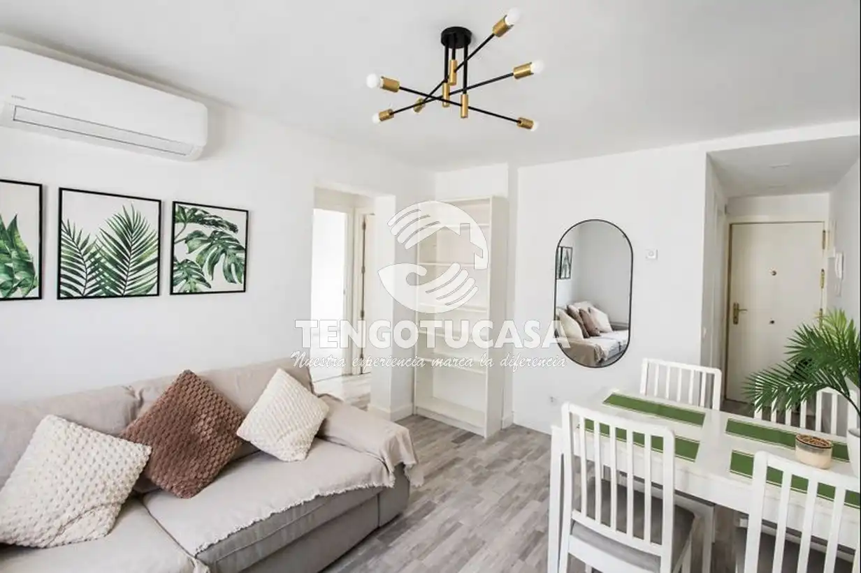 Living room of Flat for rent in Madrid  with Air Conditioner, Heating and Furnished