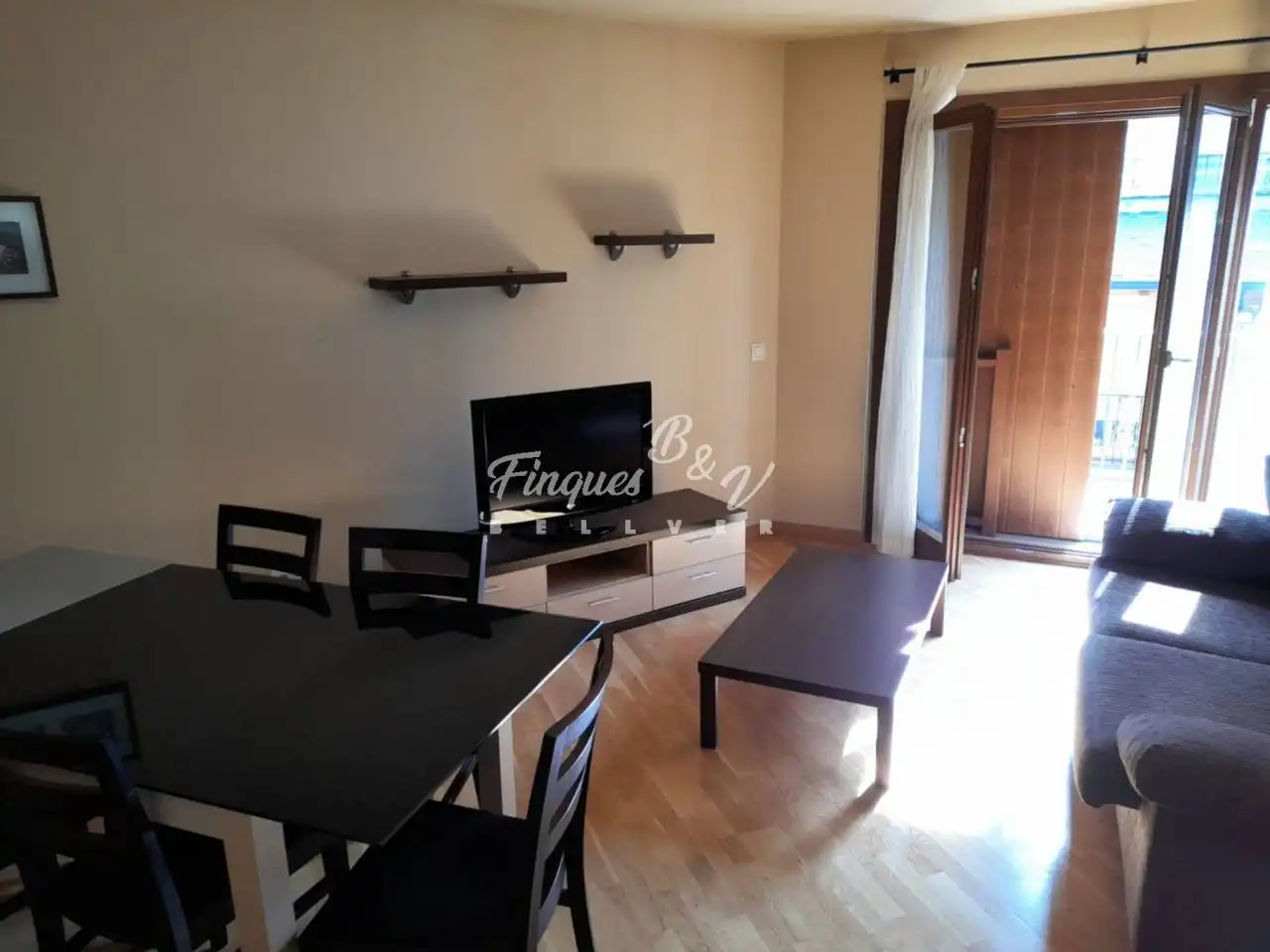Wohnzimmer von Wohnung zur Miete in Bellver de Cerdanya mit Heizung, Parkett und Möbliert