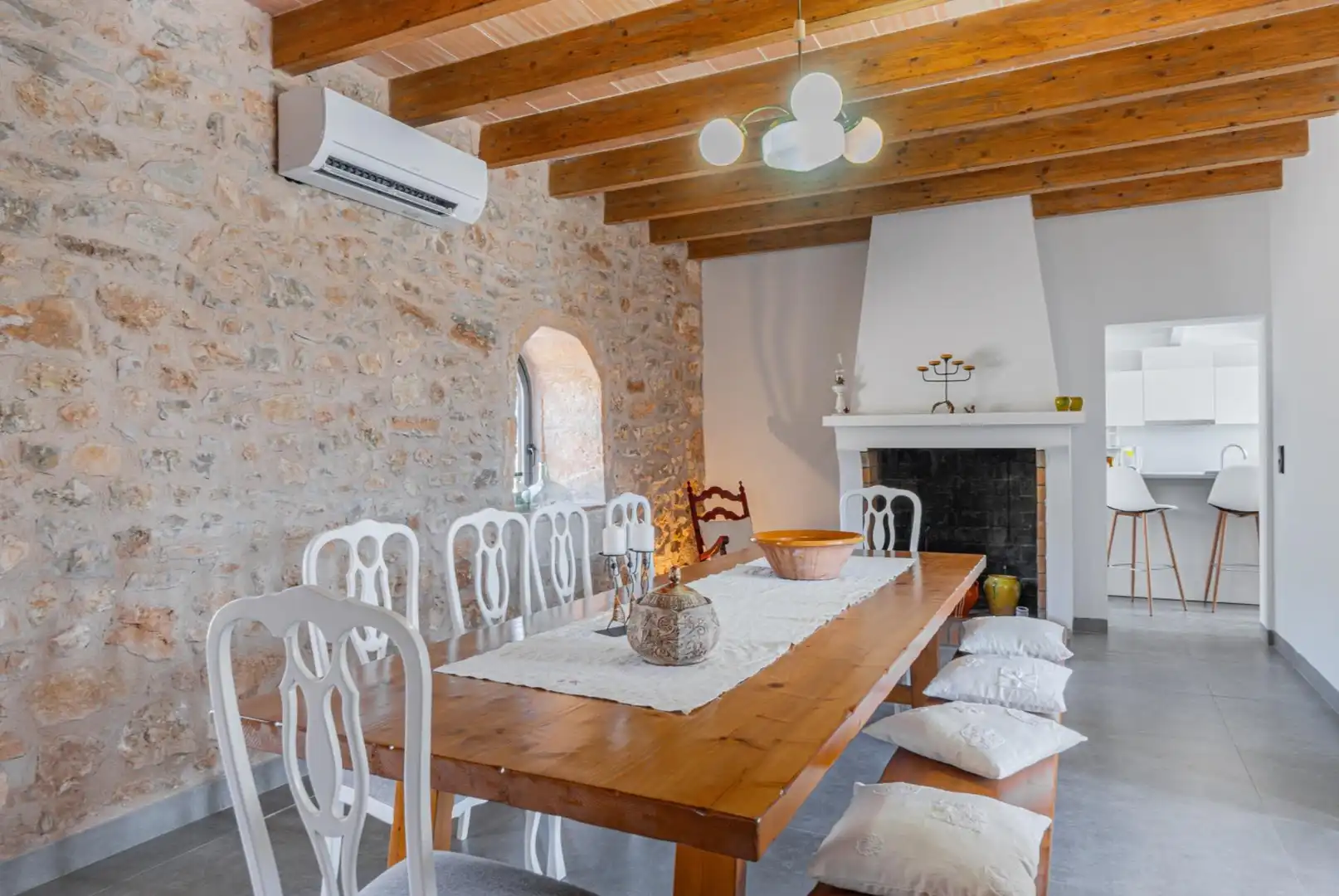 Esszimmer von Country house zur Miete in Manacor mit Klimaanlage, Heizung und Privatgarten