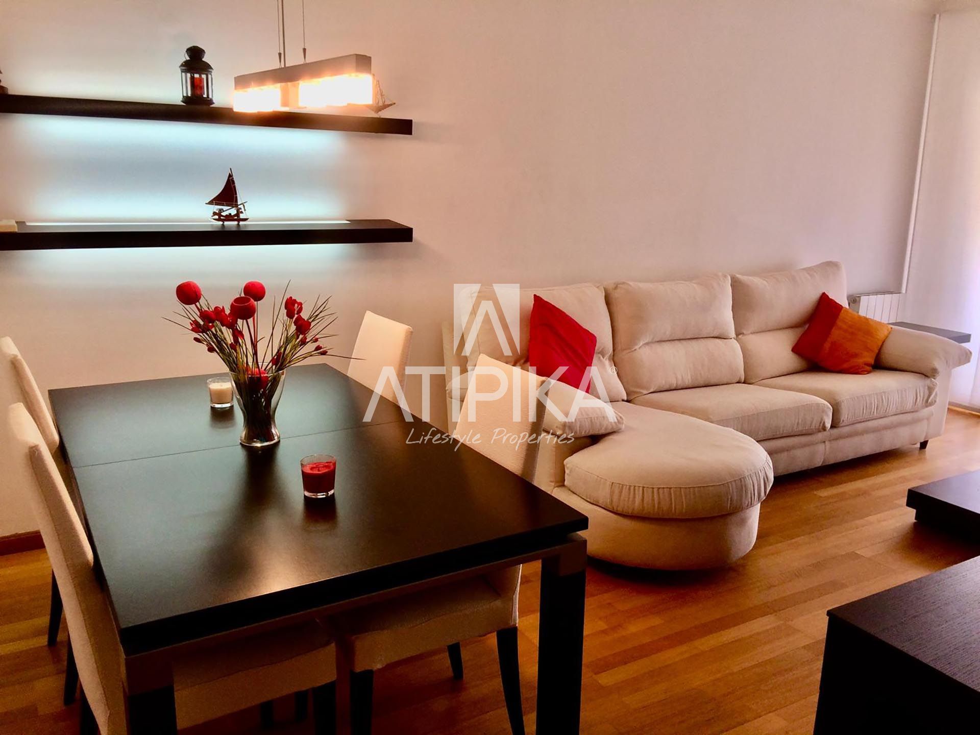 Living room of Flat to rent in Castelldefels  with Air Conditioner, Heating and Parquet flooring
