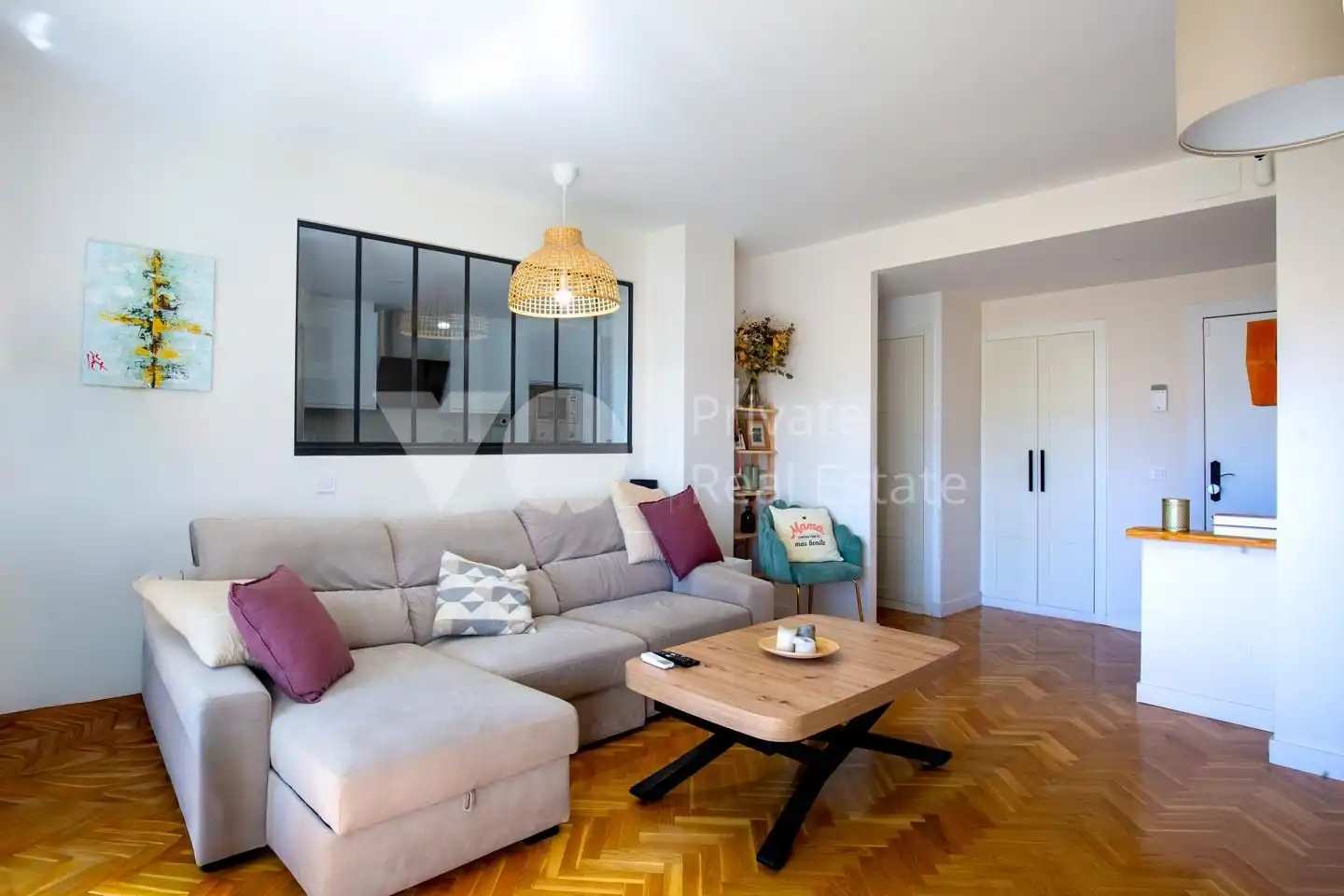 Living room of Flat for sale in Villanueva del Pardillo  with Air Conditioner, Heating and Parquet flooring