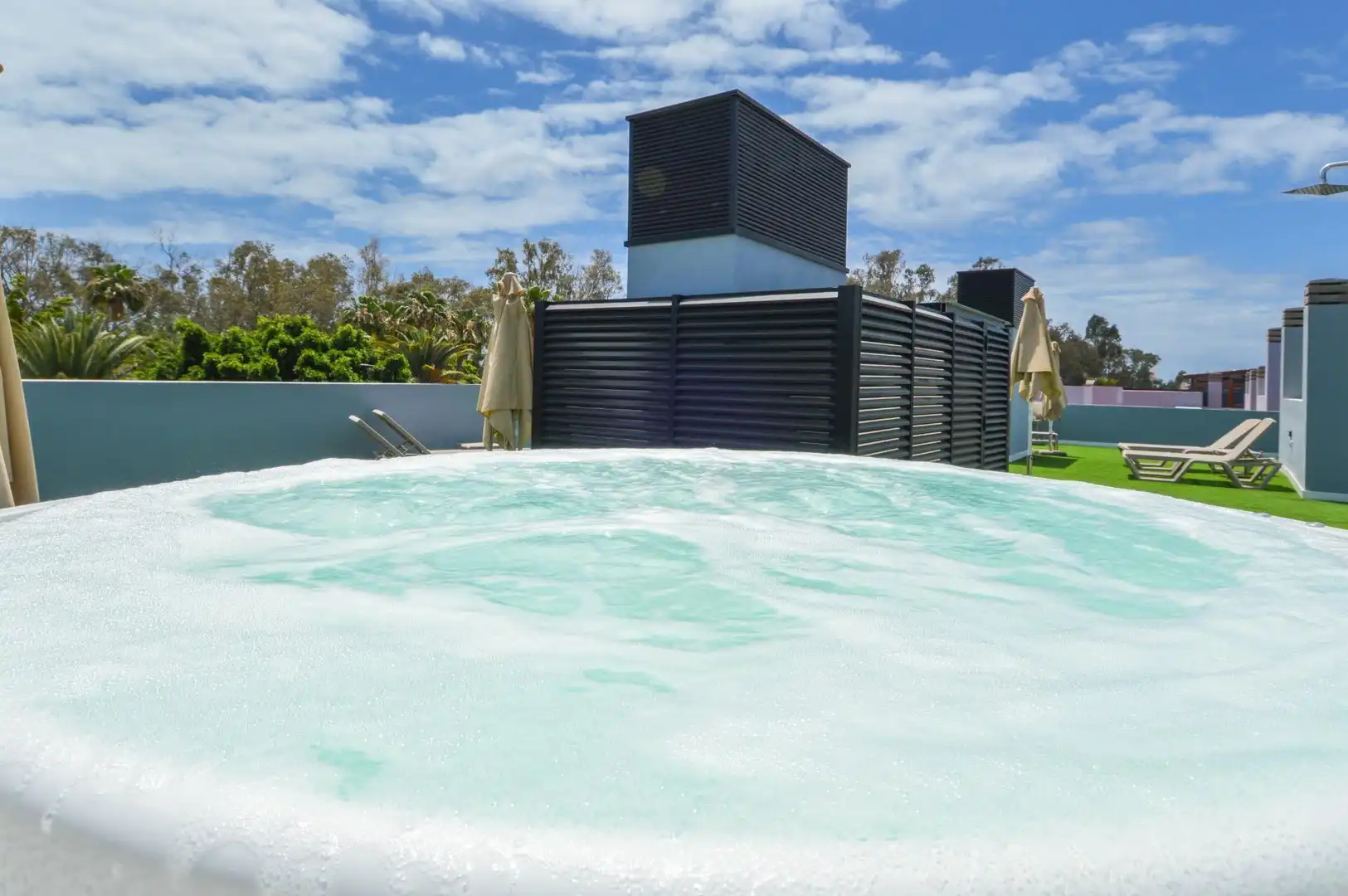 Schwimmbecken von Wohnungen zur Miete in Mogán mit Klimaanlage, Terrasse und Möbliert