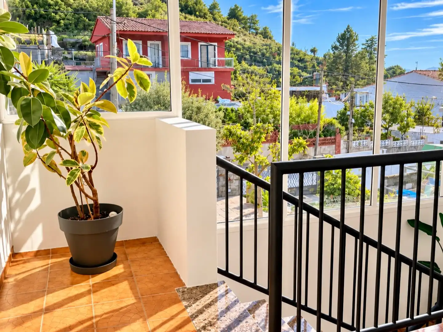 Balcony of Houses for sale in Vallirana  with Air Conditioner, Terrace and Balcony
