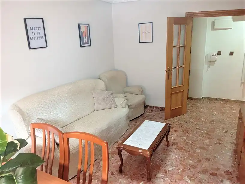 Sala de estar de Piso de alquiler en Elche / Elx con Aire acondicionado, Amueblado y Horno