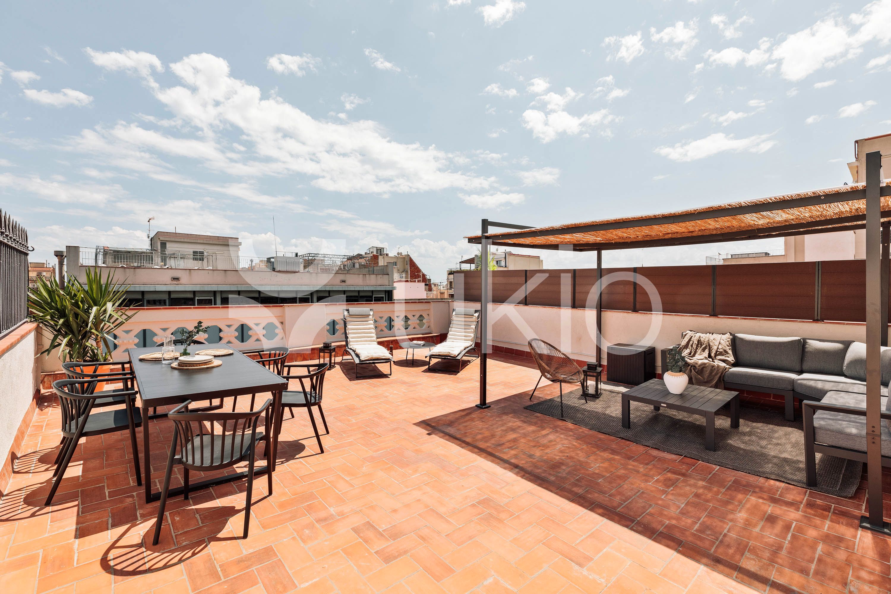 Terrace of Apartment for rent in  Barcelona Capital  with Air Conditioner, Heating and Terrace