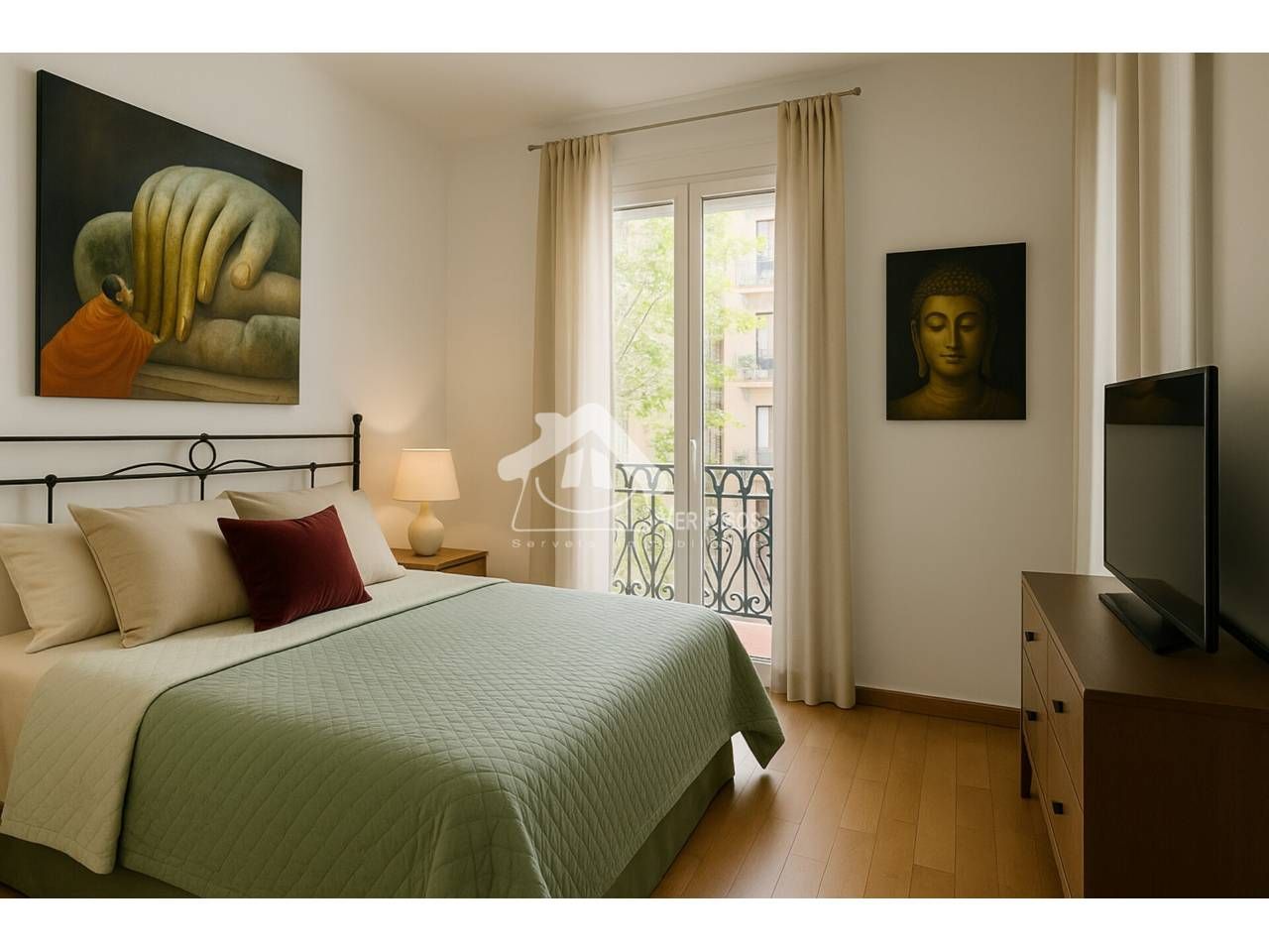 Bedroom of Flat for sale in  Barcelona Capital  with Heating, Parquet flooring and Storage room