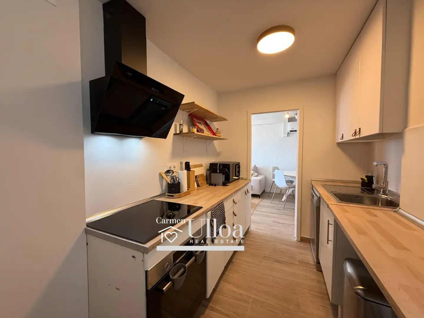 Cuina de Apartament de lloguer en Alicante / Alacant amb Aire condicionat, Terrassa i Moblat