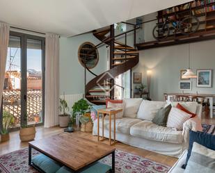 Living room of Attic for sale in Girona Capital  with Air Conditioner, Heating and Balcony