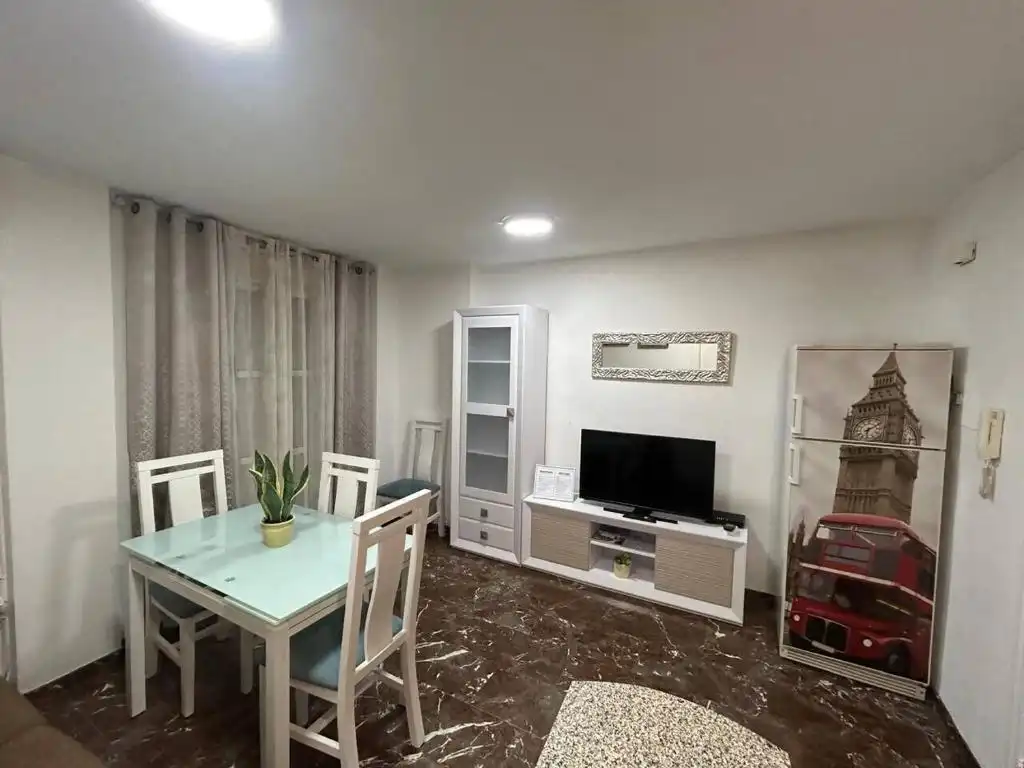 Sala d'estar de Pis de lloguer en Jaén amb Aire condicionat, Moblat i Microones