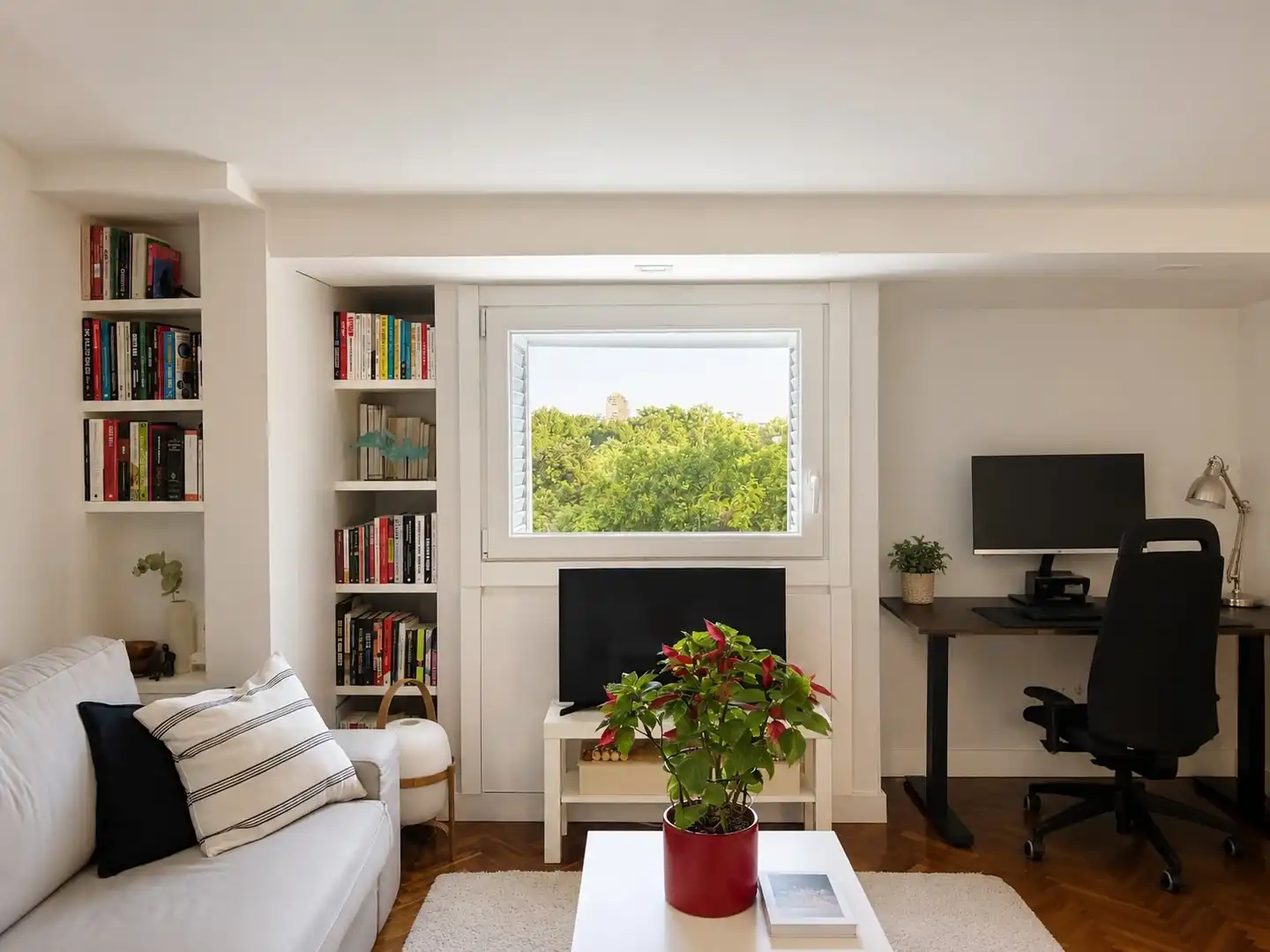 Wohnzimmer von Wohnungen zur Miete in Madrid mit Klimaanlage, Heizung und Möbliert