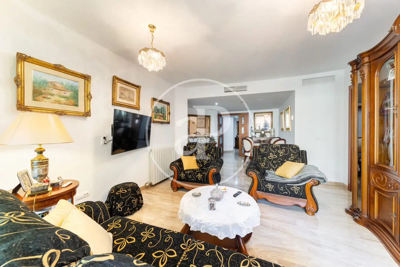 Wohnzimmer von Wohnung zum Verkauf in  Palma de Mallorca mit Klimaanlage, Heizung und Privatgarten