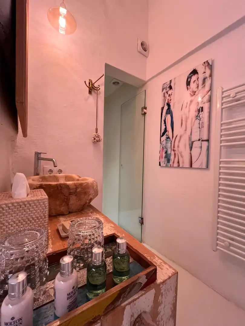 Badezimmer von Country house zum Verkauf in Es Migjorn Gran mit Klimaanlage, Heizung und Privatgarten