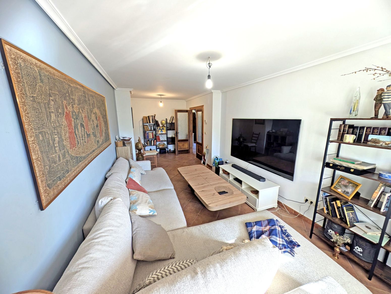 Living room of Single-family semi-detached for sale in Rasines  with Heating, Parquet flooring and Terrace