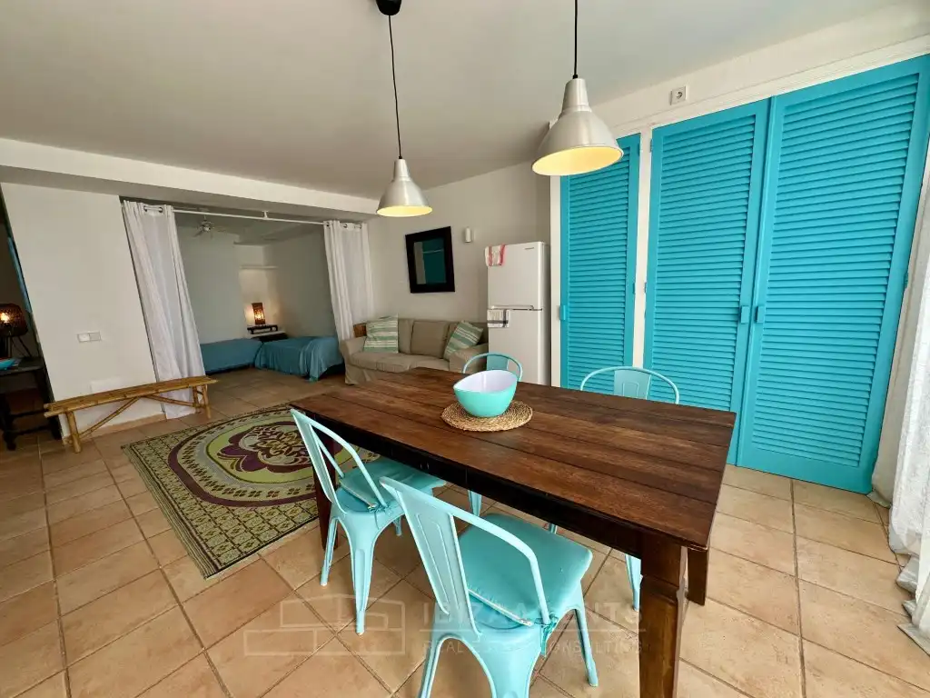 Menjador de Apartament en venda en Sant Josep de sa Talaia amb Terrassa, Rentadora i TV