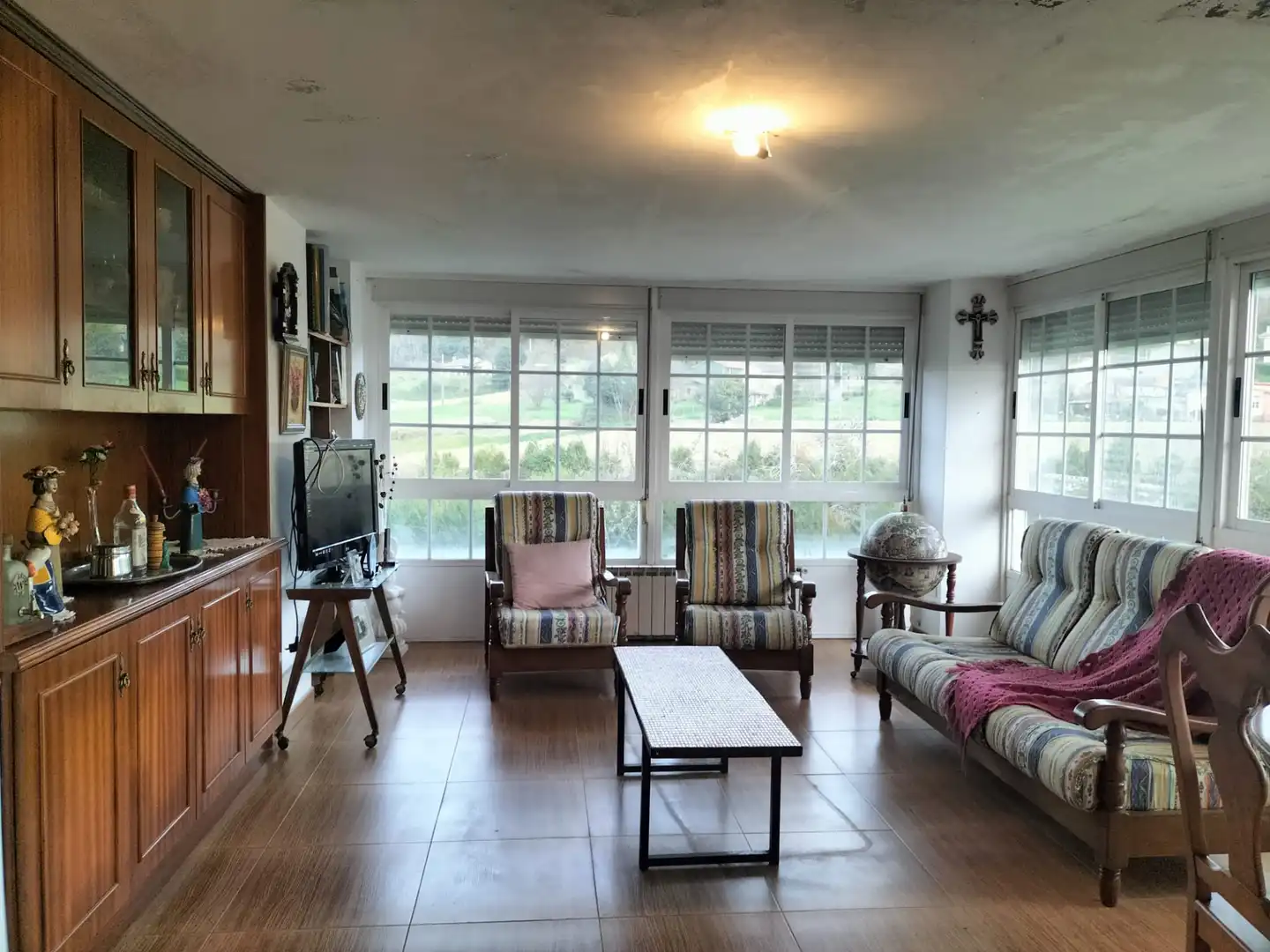 Living room of Houses for sale in Abegondo  with Heating, Private garden and Parquet flooring