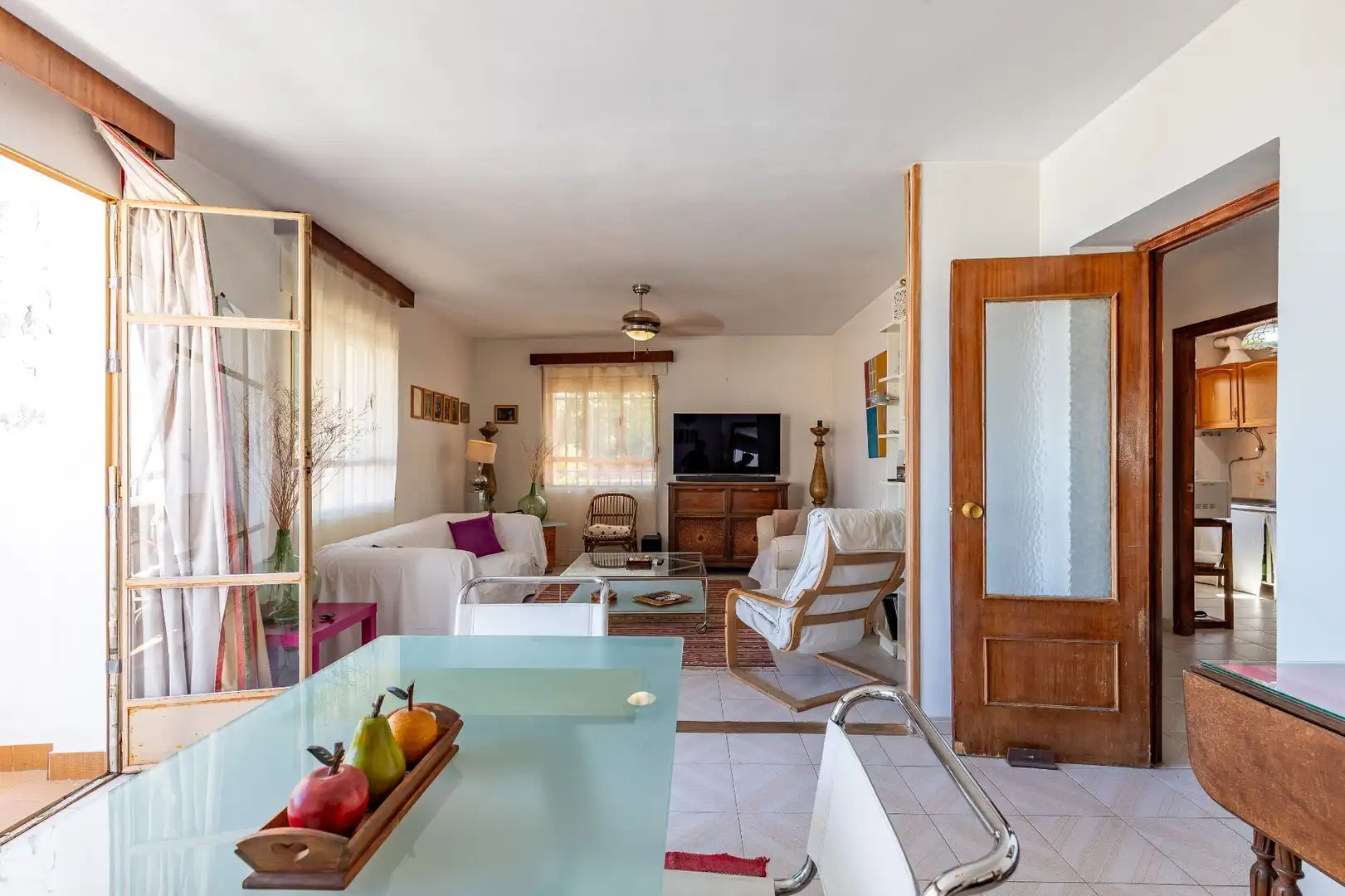 Living room of Houses for sale in Talaveruela de la Vera  with Private garden, Terrace and Storage room