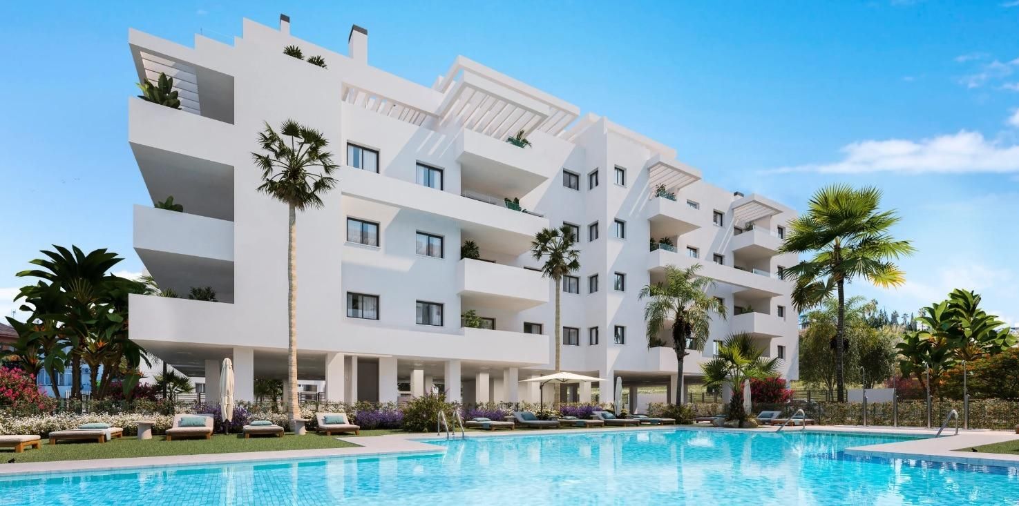 Vista exterior de Apartament en venda en Algarrobo amb Aire condicionat, Terrassa i Piscina comunitària