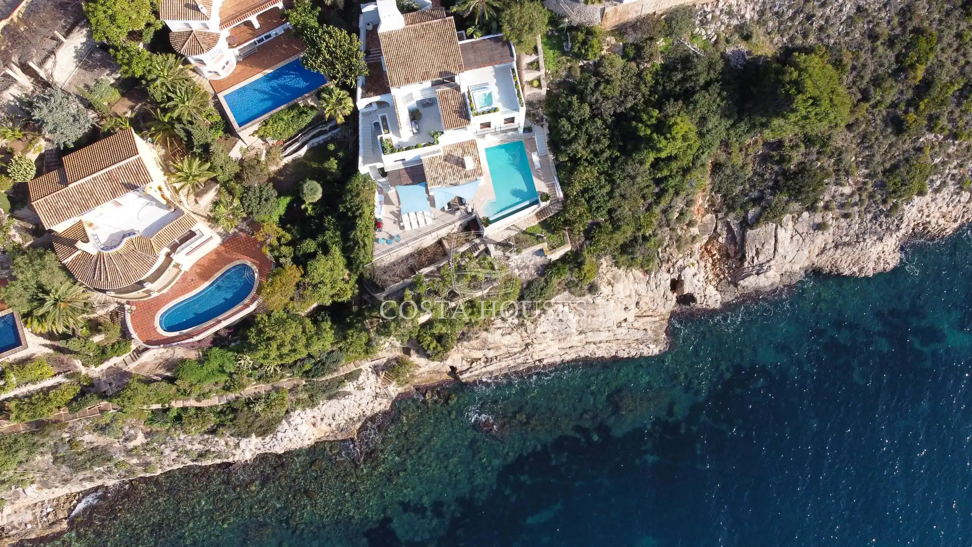 Exterior view of Houses for sale in Moraira  with Air Conditioner, Private garden and Terrace