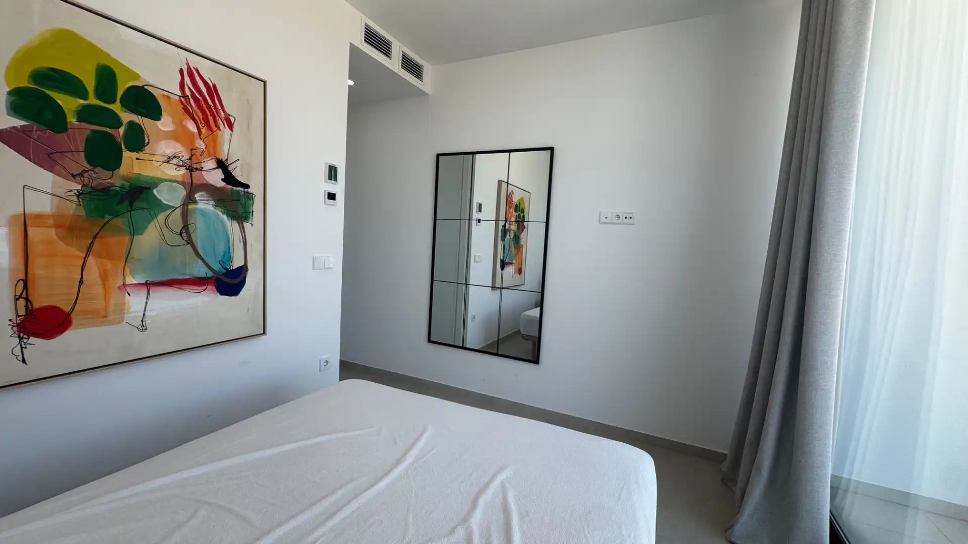 Habitación de Casa adosada de alquiler en Calpe / Calp con Aire acondicionado, Jardín privado y Terraza