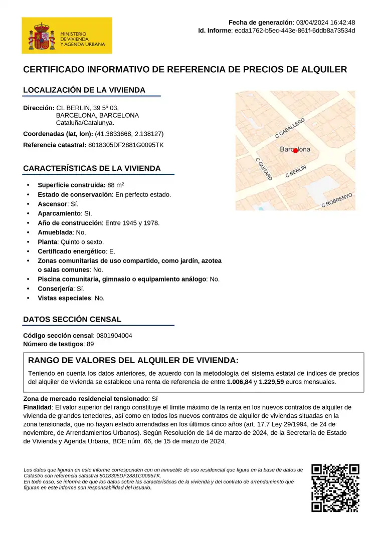 Pis de lloguer a Carrer de Berlín, 41, Barri de les Corts