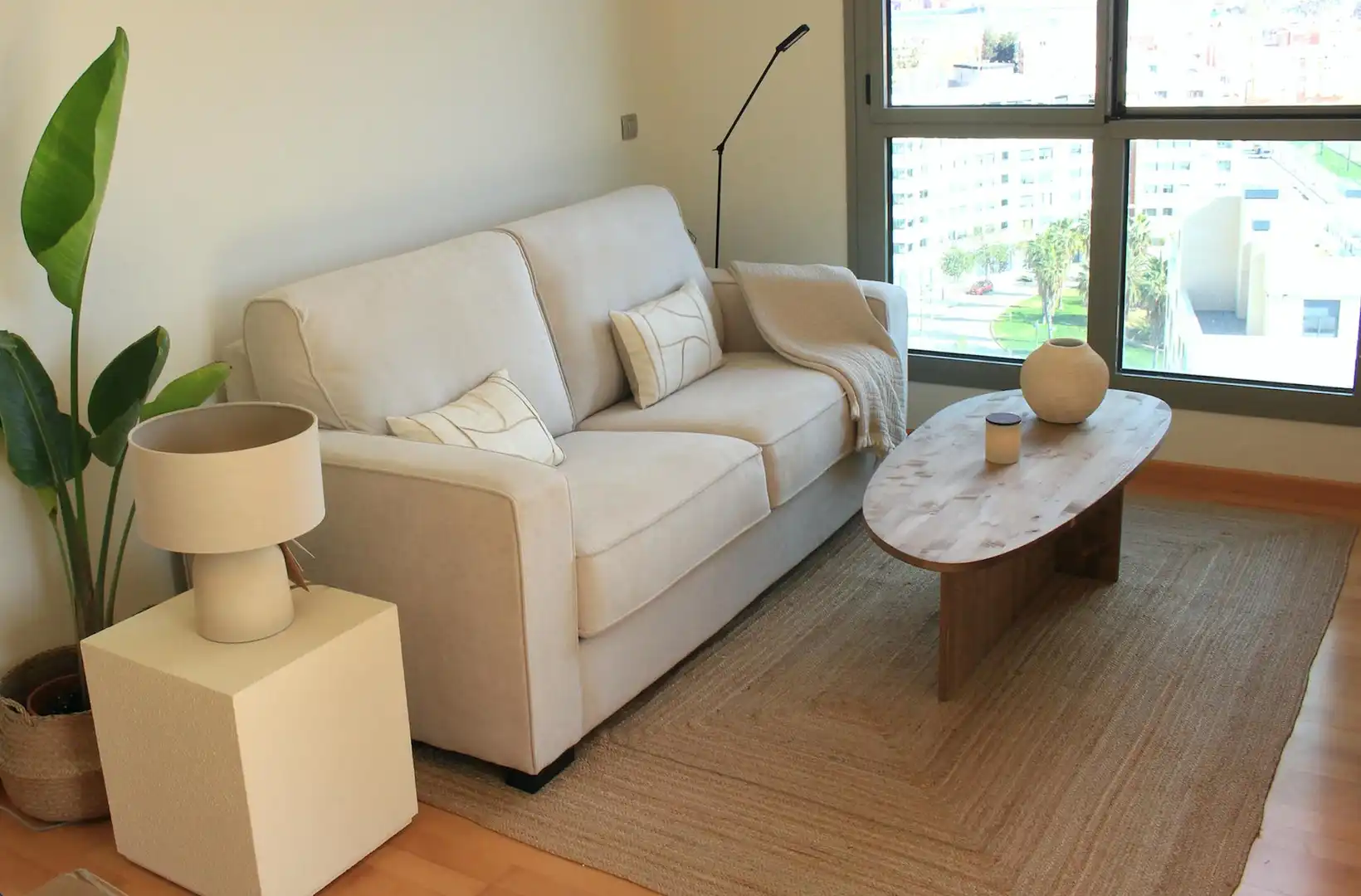 Wohnzimmer von Wohnung zur Miete in Valencia mit Klimaanlage, Heizung und Möbliert