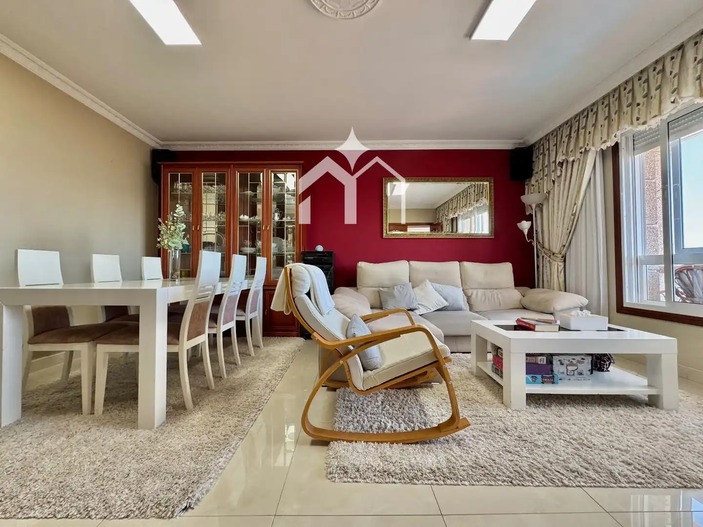 Living room of Houses for sale in Moaña  with Heating, Parquet flooring and Terrace