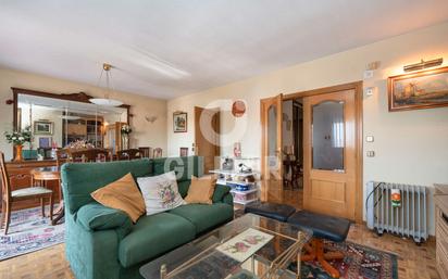 Living room of Single-family semi-detached for sale in  Madrid Capital  with Heating, Private garden and Parquet flooring
