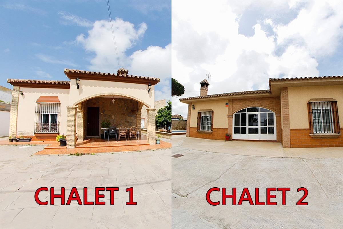 Vista exterior de Casa o xalet en venda en Chiclana de la Frontera amb Terrassa, Traster i Piscina