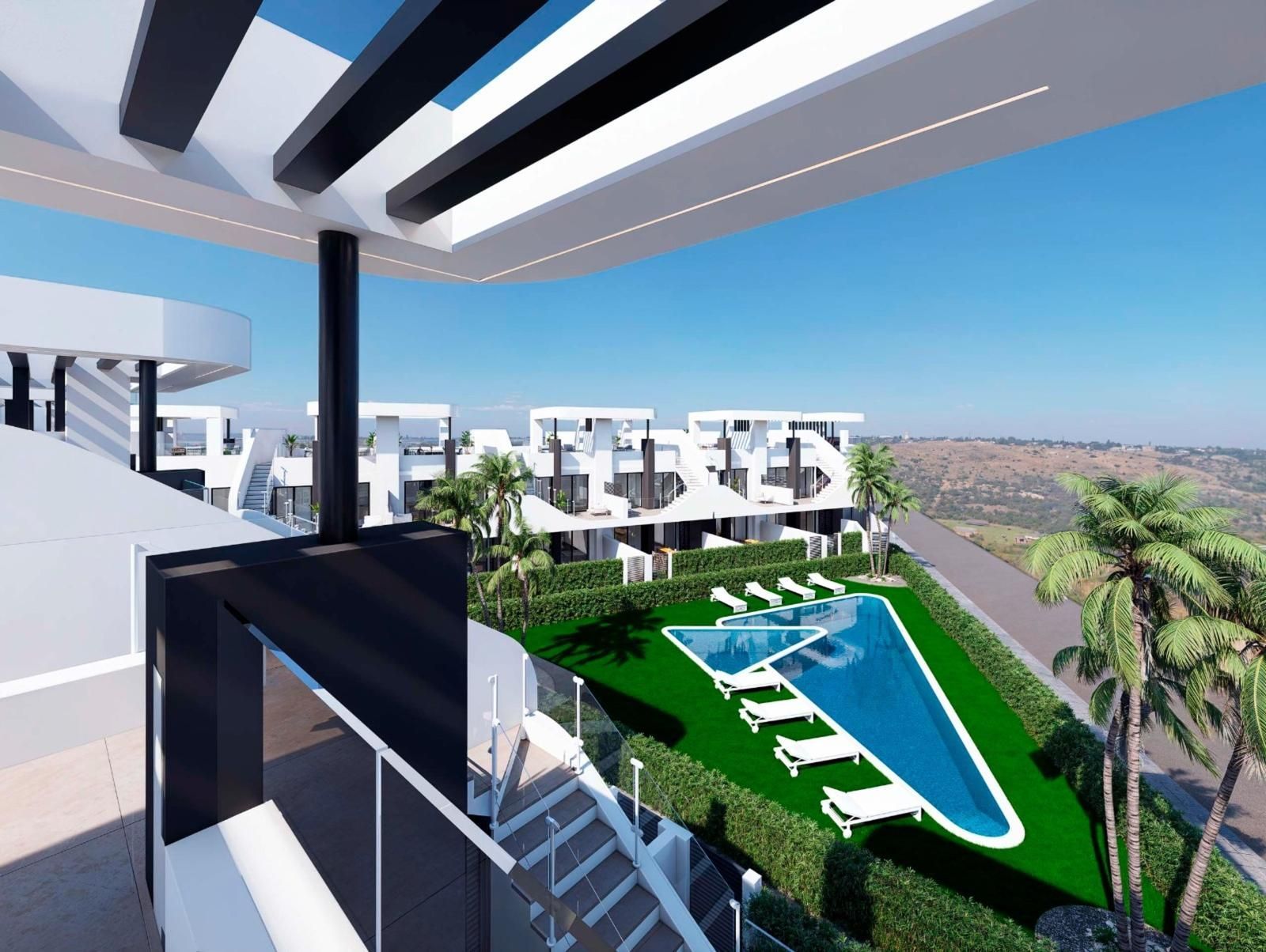 Vista exterior de Casa o xalet en venda en San Fulgencio amb Jardí privat, Terrassa i Piscina comunitària