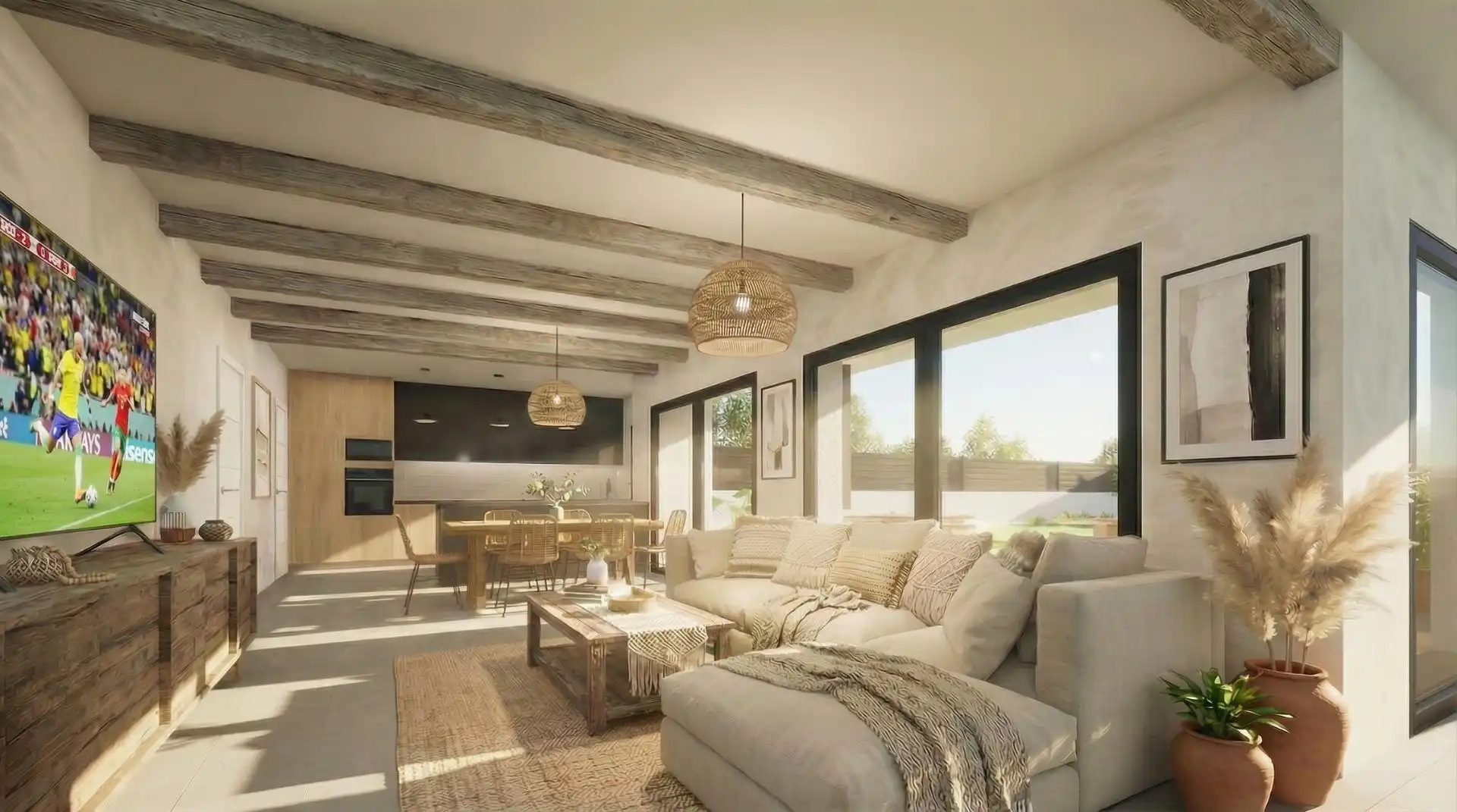 Sala de estar de Casa o chalet en venta en Aspe con Aire acondicionado, Jardín privado y Terraza