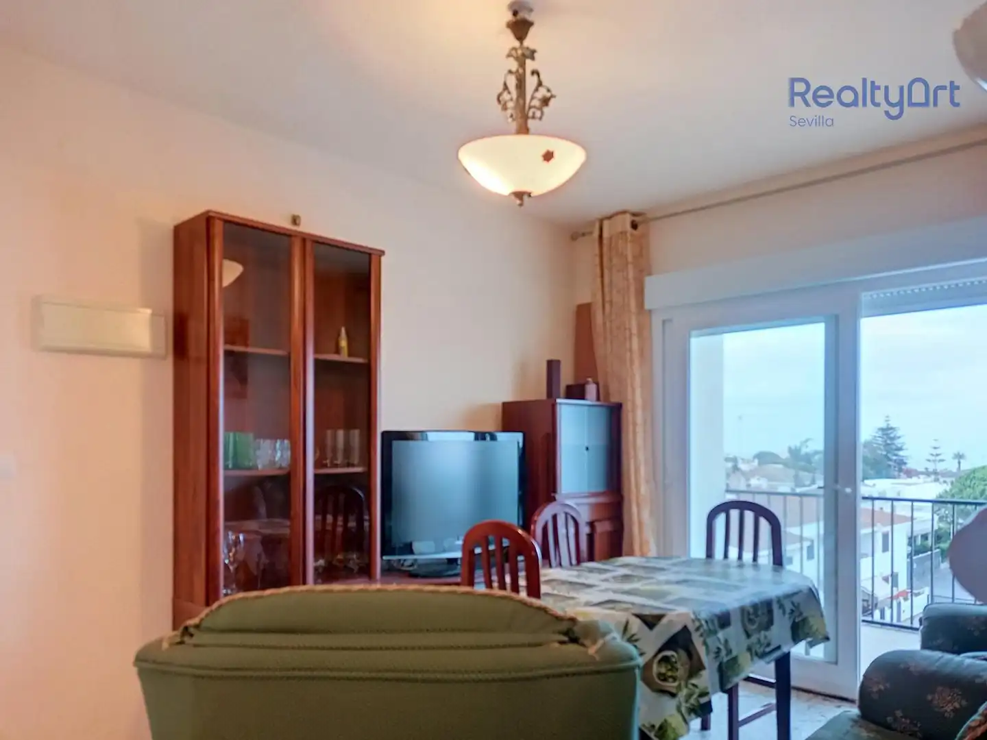 Dining room of Flat for sale in Mazagón  with Air Conditioner, Furnished and Balcony