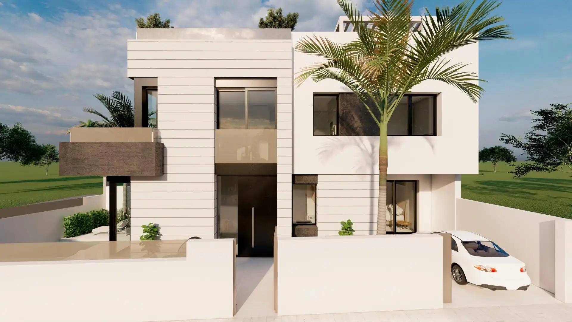 Vista exterior de Casa o chalet en venta en Pilar de la Horadada con Aire acondicionado, Jardín privado y Terraza