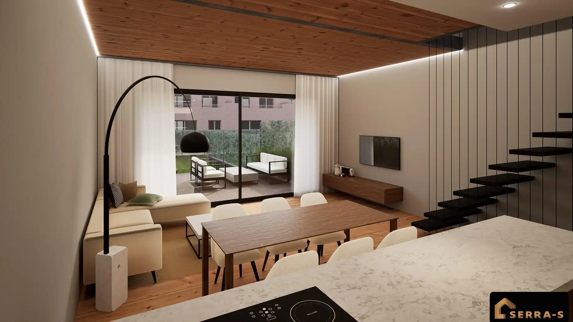 Sala de estar de Casa o chalet en venta en Palafolls con Jardín privado y Terraza