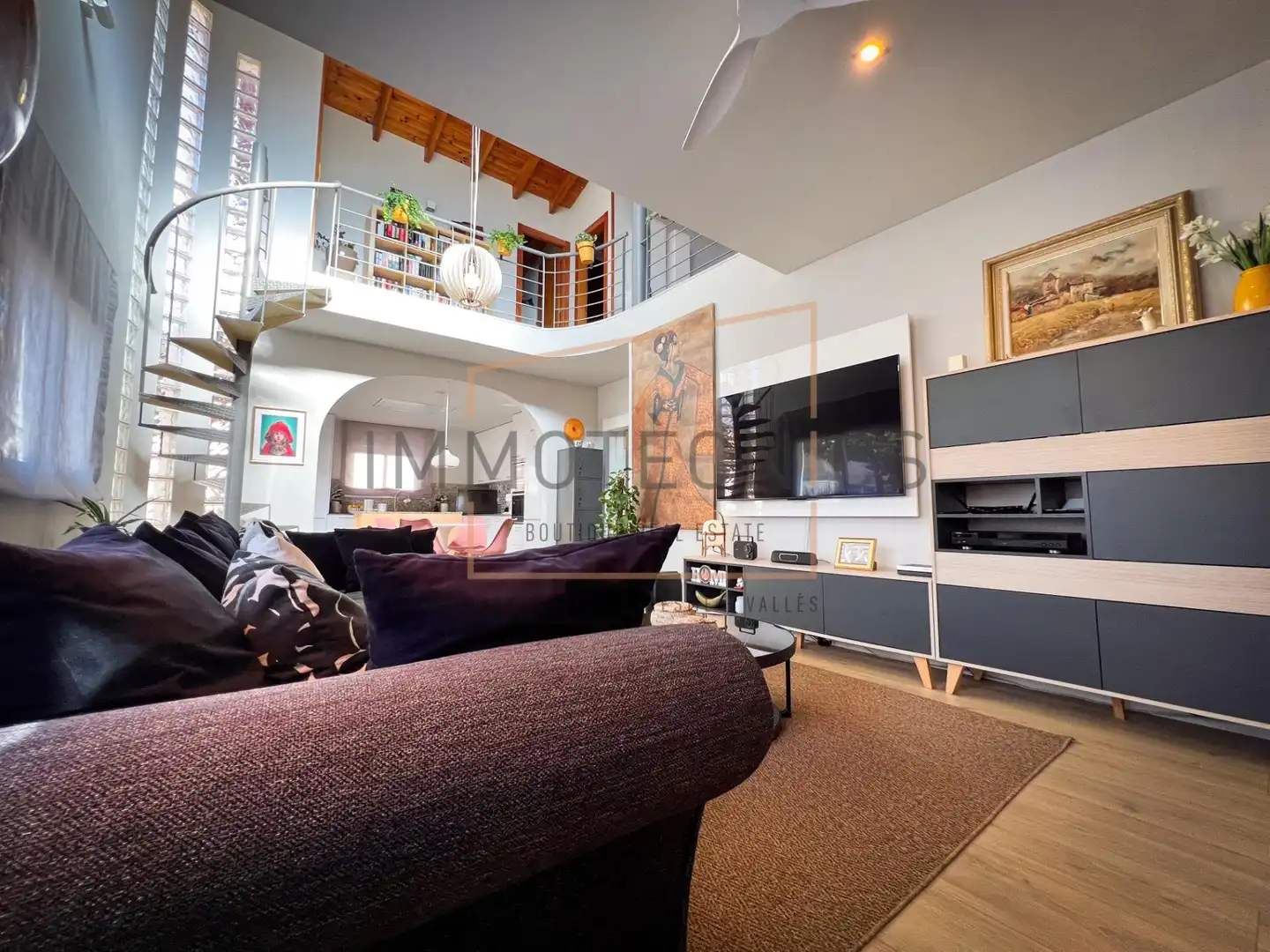 Sala de estar de Casa o chalet en venta en Lliçà d'Amunt con Aire acondicionado, Jardín privado y Terraza