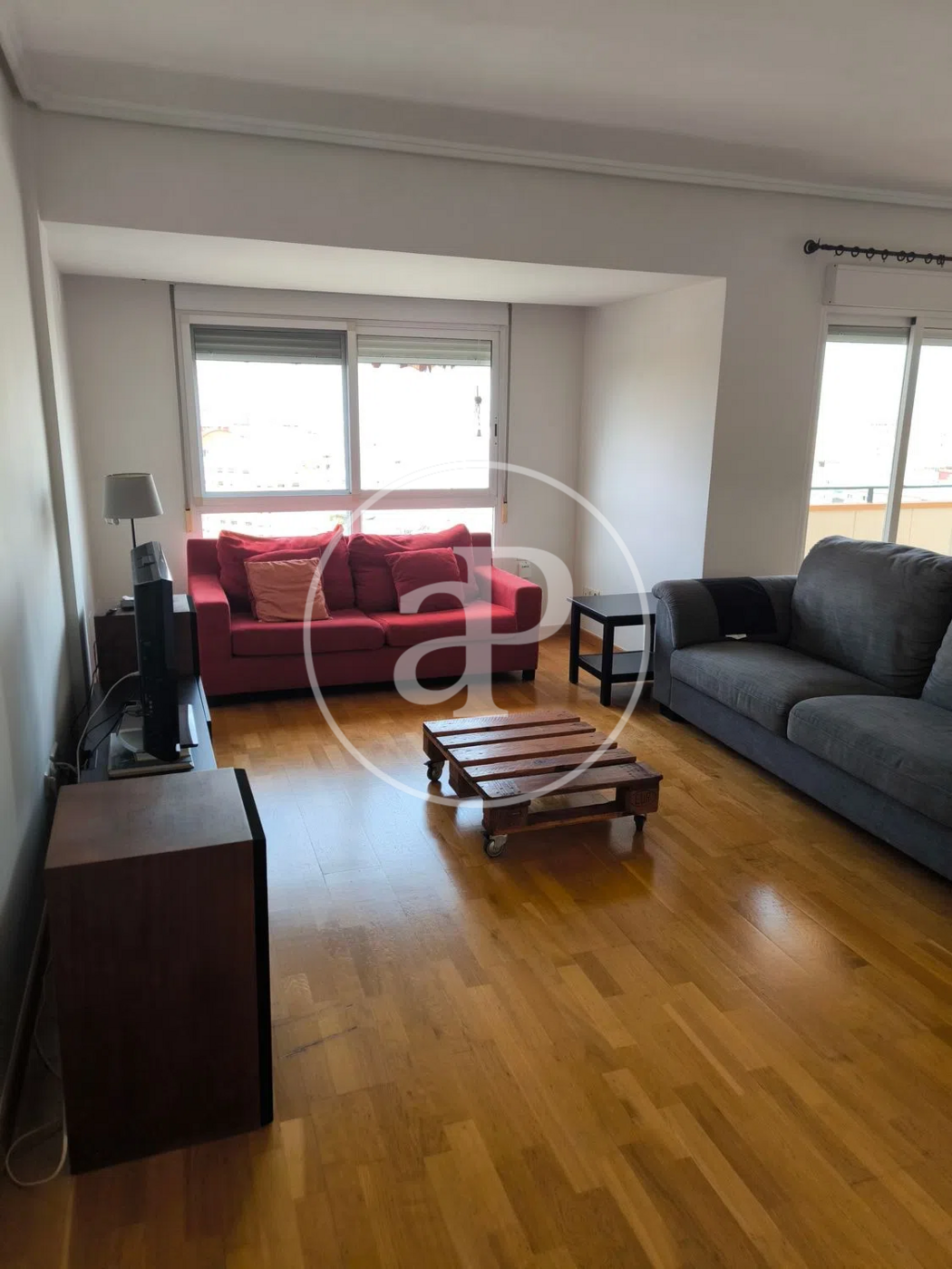 Sala de estar de Piso de alquiler en  Valencia Capital con Aire acondicionado, Calefacción y Terraza