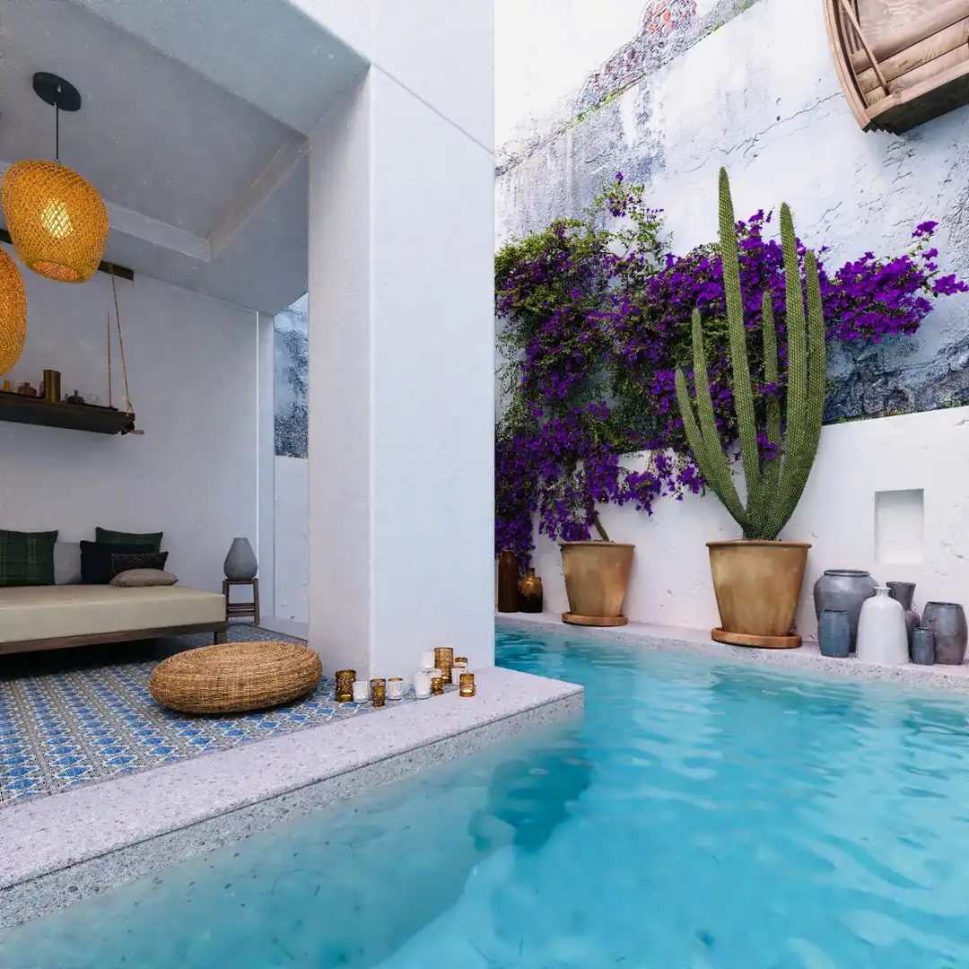 Piscina de Casa adosada en venta en Benissa con Jardín privado, Terraza y Trastero