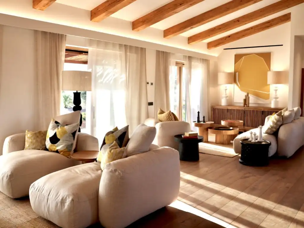 Sala d'estar de Finca rústica en venda en Capdepera amb Jardí privat, Piscina i Forn