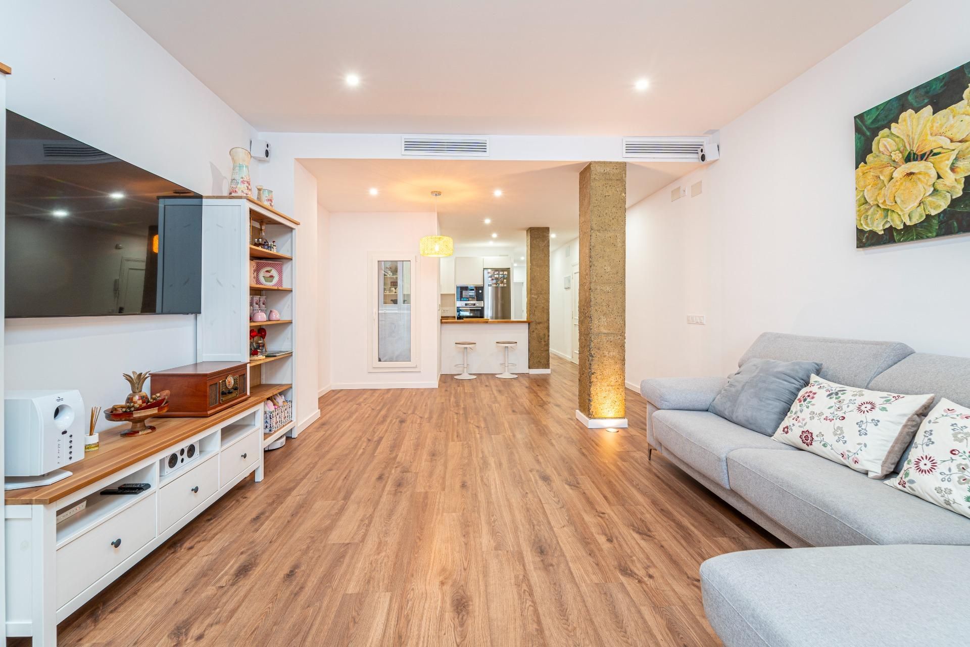 Living room of Planta baja to rent in Llucmajor  with Air Conditioner, Parquet flooring and Terrace