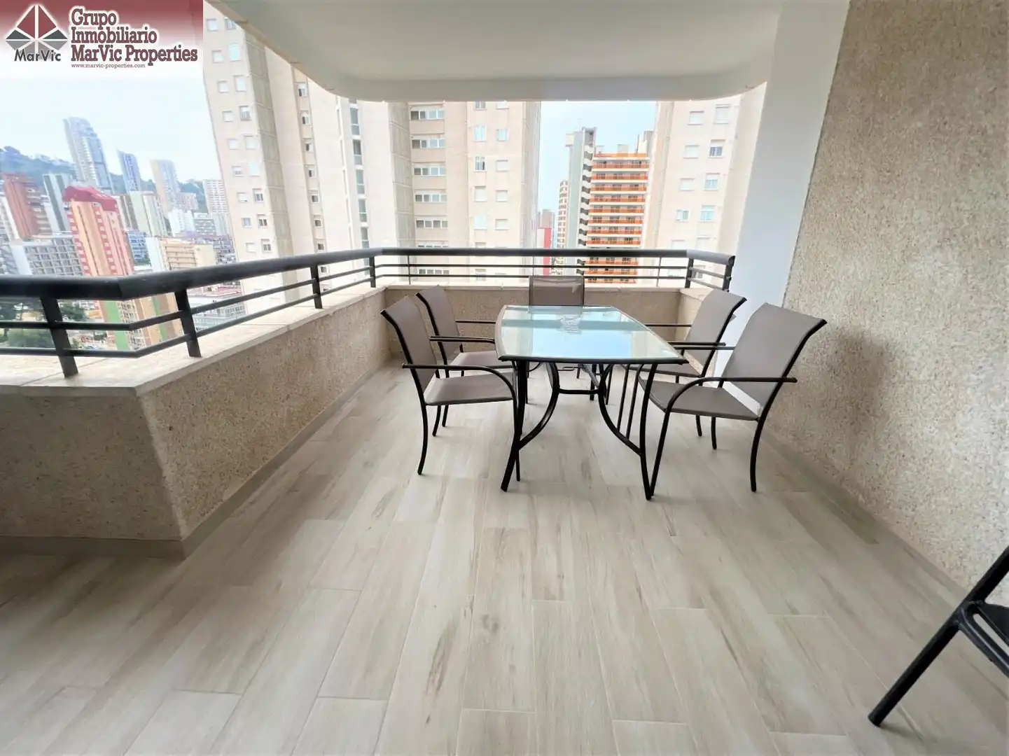 Terrace of Flat for rent in Benidorm  with Air Conditioner, Terrace and Furnished