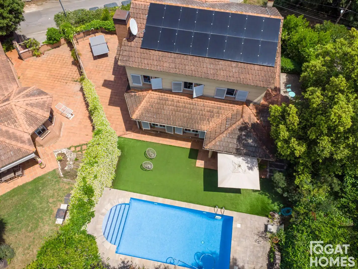 Swimming pool of Houses for sale in Sant Cugat del Vallès  with Heating, Terrace and Storage room