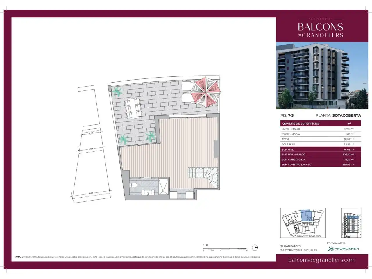 Dúplex en venta en Calle Francesc Ribas, 56, Font Verda