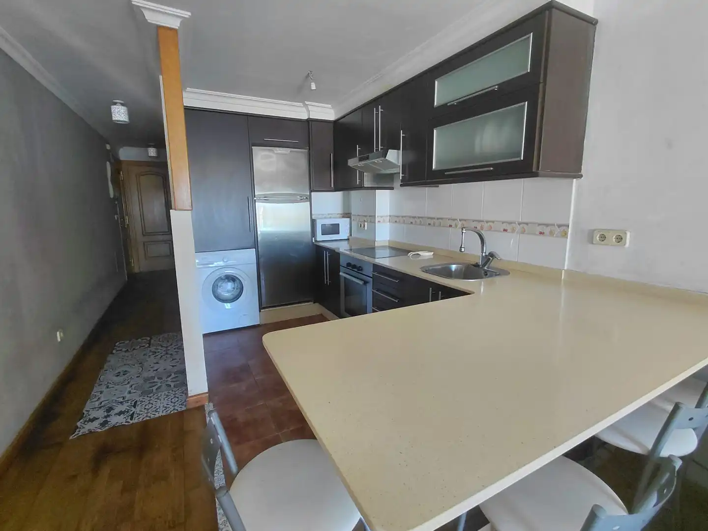 Küche von Wohnung zum Verkauf in O Grove   mit Heizung, Parkett und Terrasse