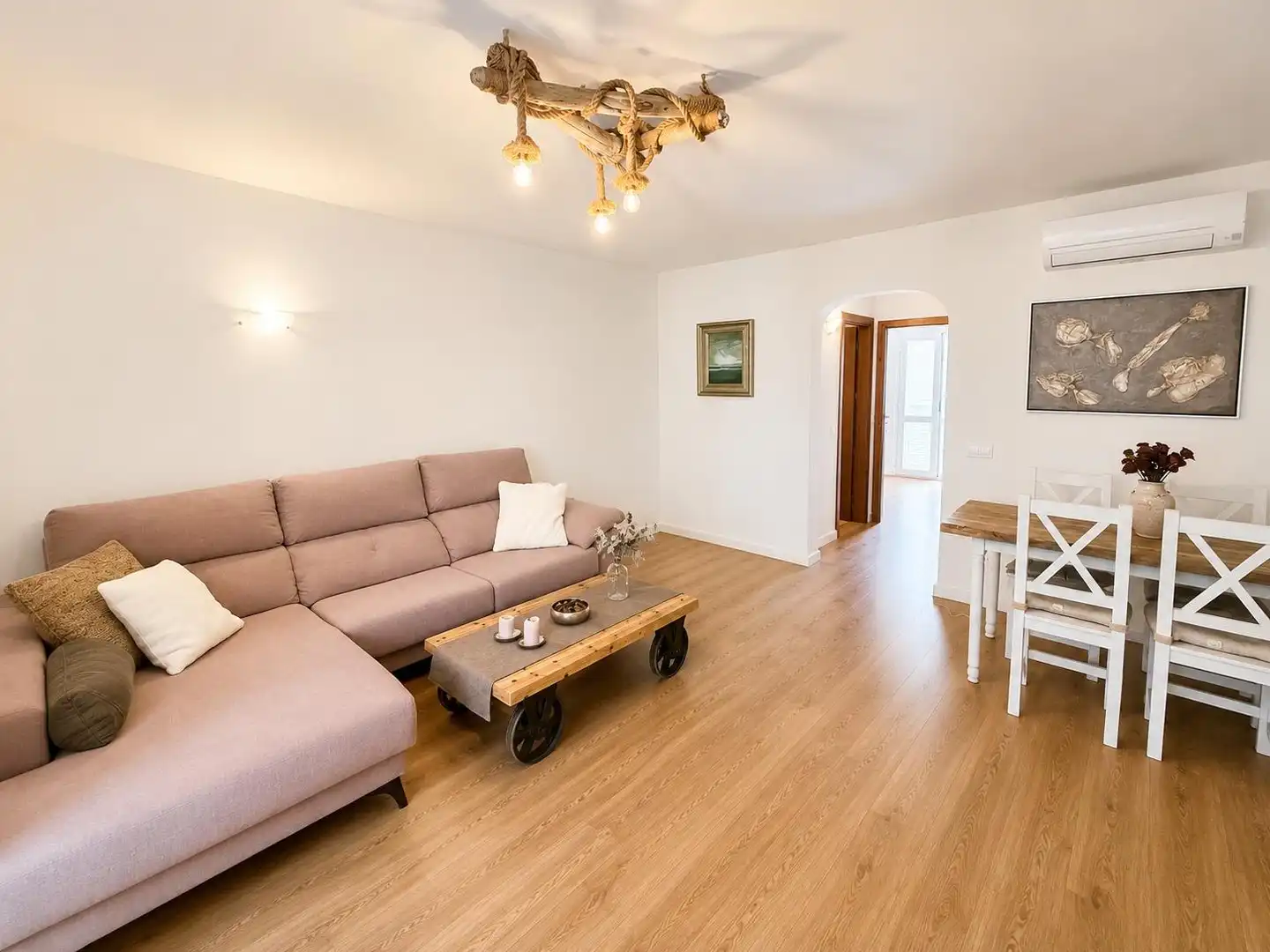 Sala d'estar de Casa adosada en venda en Marratxí amb Aire condicionat, Calefacció i Parquet